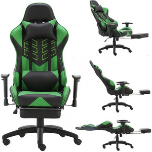 Secret Best Green and Black Cheap Prices Recliner Gaming Chair with Footrest