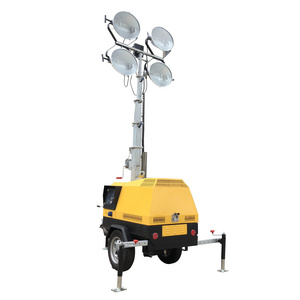 Trailer type outdoor generator light tower with regular metal halide lights 7M