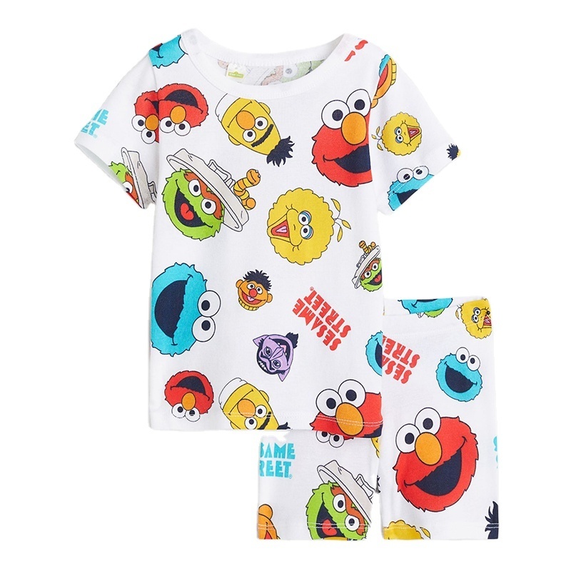 Hot Sale Boy Pajamas Custom Organic Cotton Cartoon Print Pajamas Set Kids pajamas Sleepwear For Boys