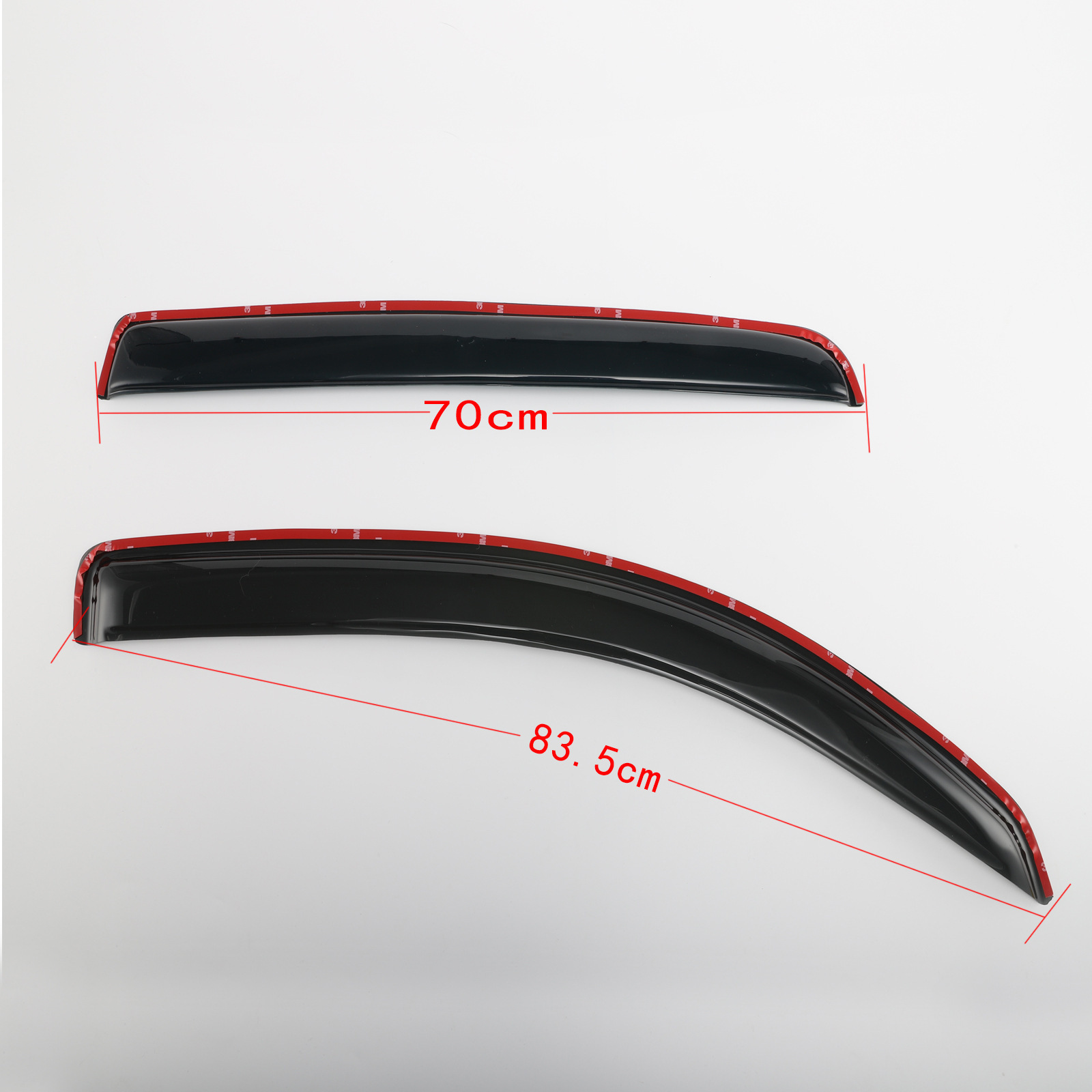 LJW Car Parts for Tacoma 2016+ Pickup Truck Side Wind Guard Deflector Visor in Channel Window vent Visor