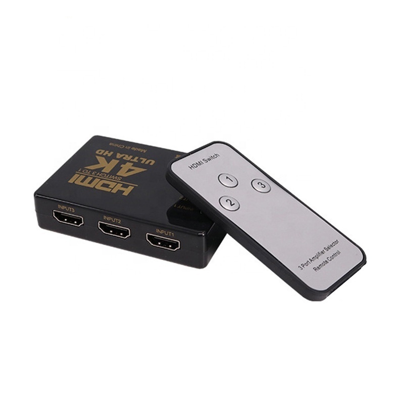 4K*2K 3x1 HD MI Switch with IR Wireless Remote 3D Control Auto Switch 1080P HD Video HD MI-compatible Output Splitter