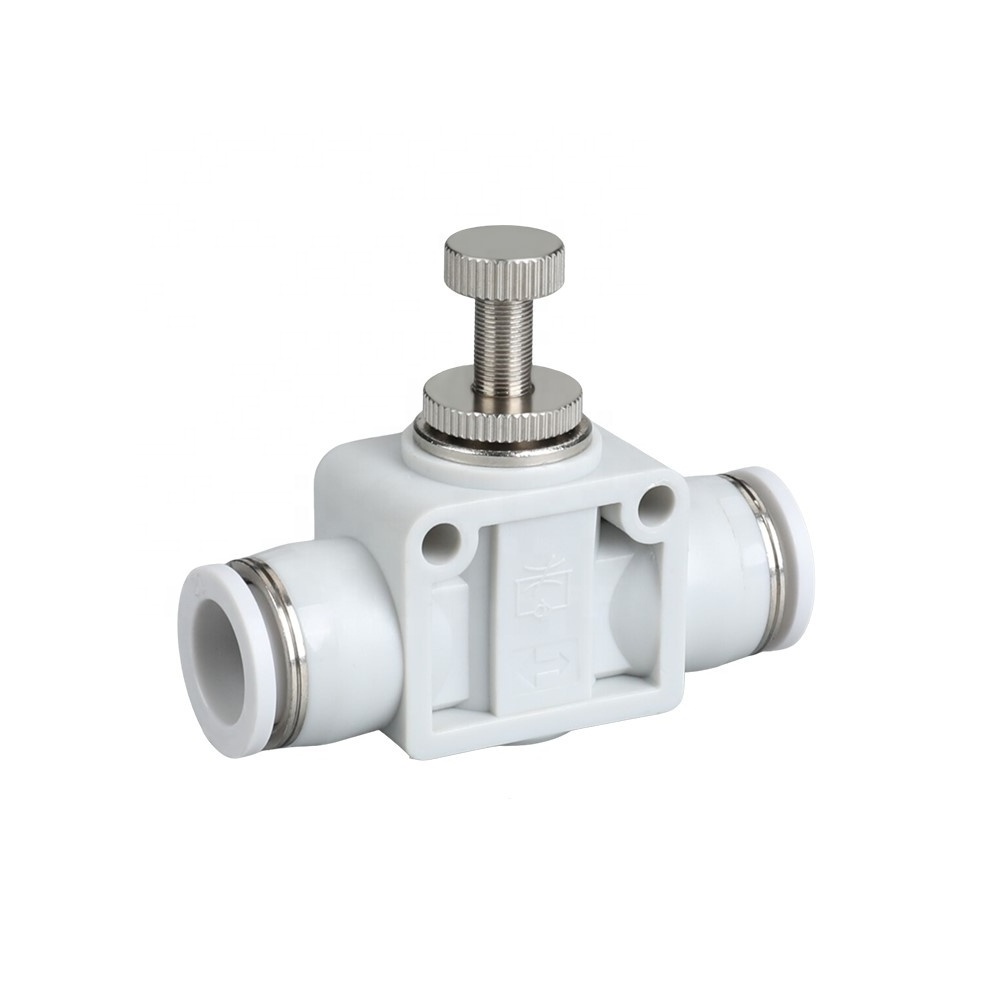 Compressed Air Pneumatic Flow Controller Control Valve with Hose Tube Push In Quick Connector Fitting Fittings 4mm 6mm 8mm 10mm