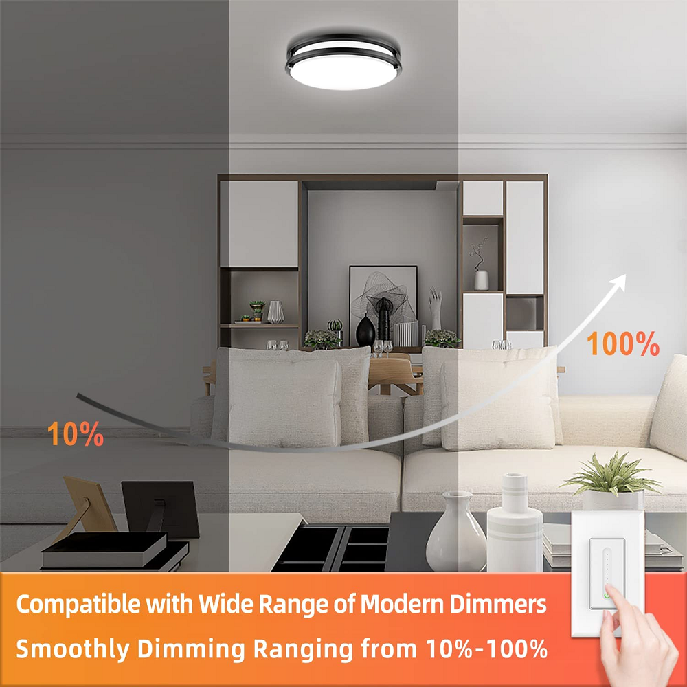 led ceiling lights fixture 10inch 12inch 14 inch 16inch 32inch 3CCT tunable  flush mount lamp ETL CE