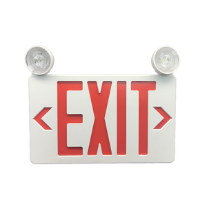 stocked fast shipping double face led combo red fire exit sign emergency light with adjustable head