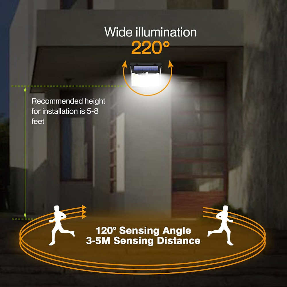 solar lights outdoor floor light motion sensor patio security night light wire free waterproof solar garden garage stairs