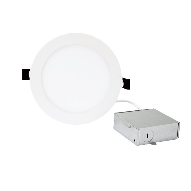 4 6 inch 5CCT ultra thin led recessed ceiling light with junction box dimmable canless wafer slim panel downlight IC rated ETL