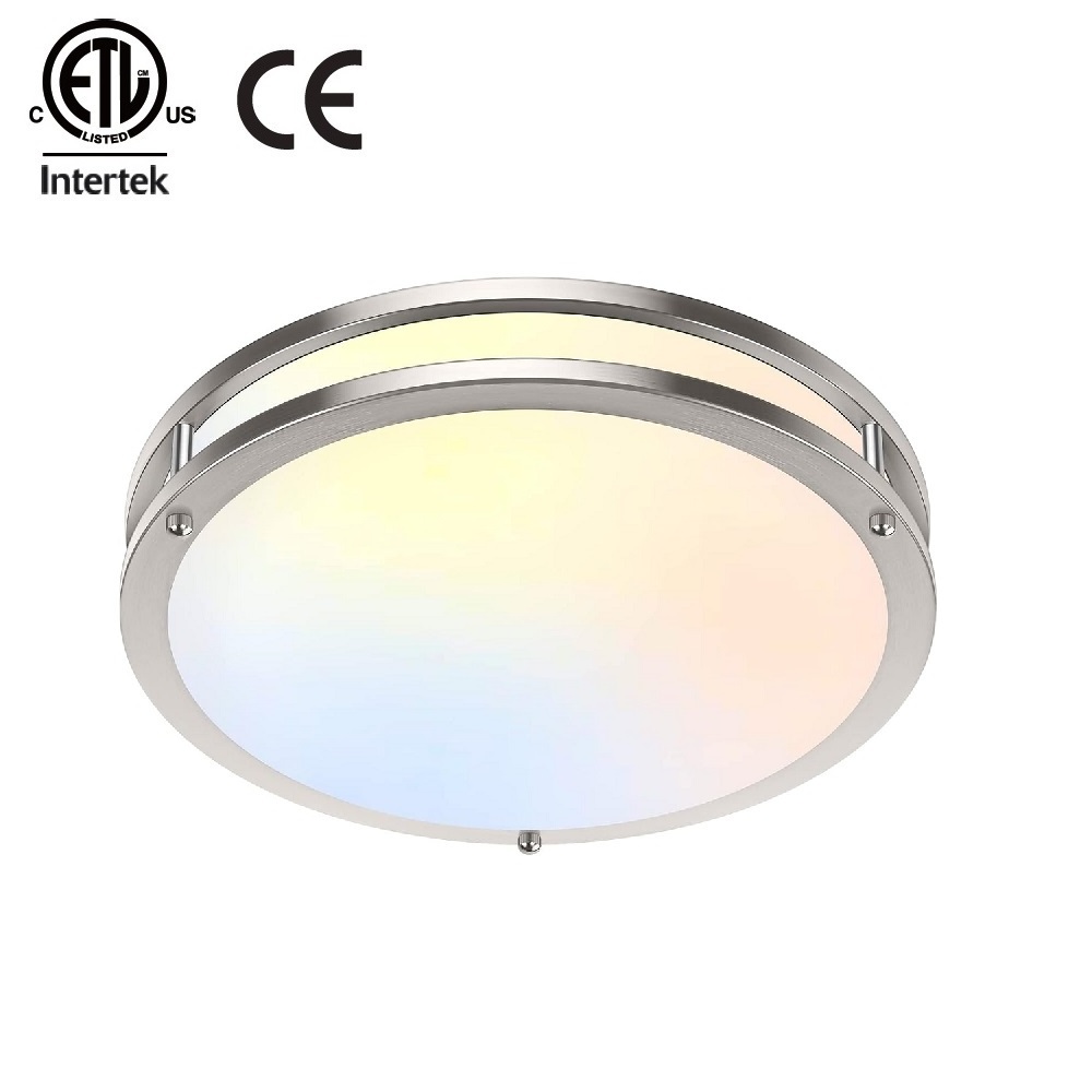 Fast shipping ceiling lights 10 12 14 16 18 24 32 inch led flush mount light ceiling CCT tunable ETL Energy star CE SAA