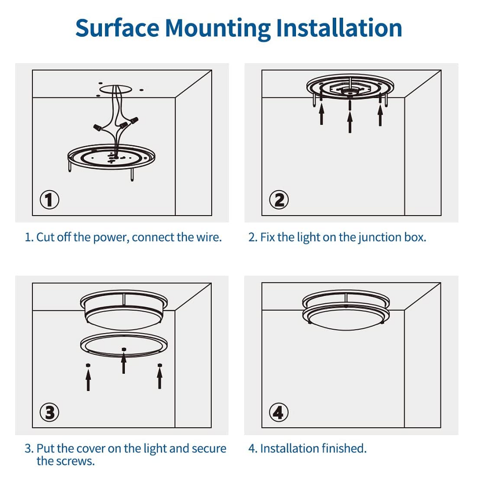 round led ceiling light fixture 10 12 14 16 18 inch flush mount lamp double ring ceiling light 120v-240v