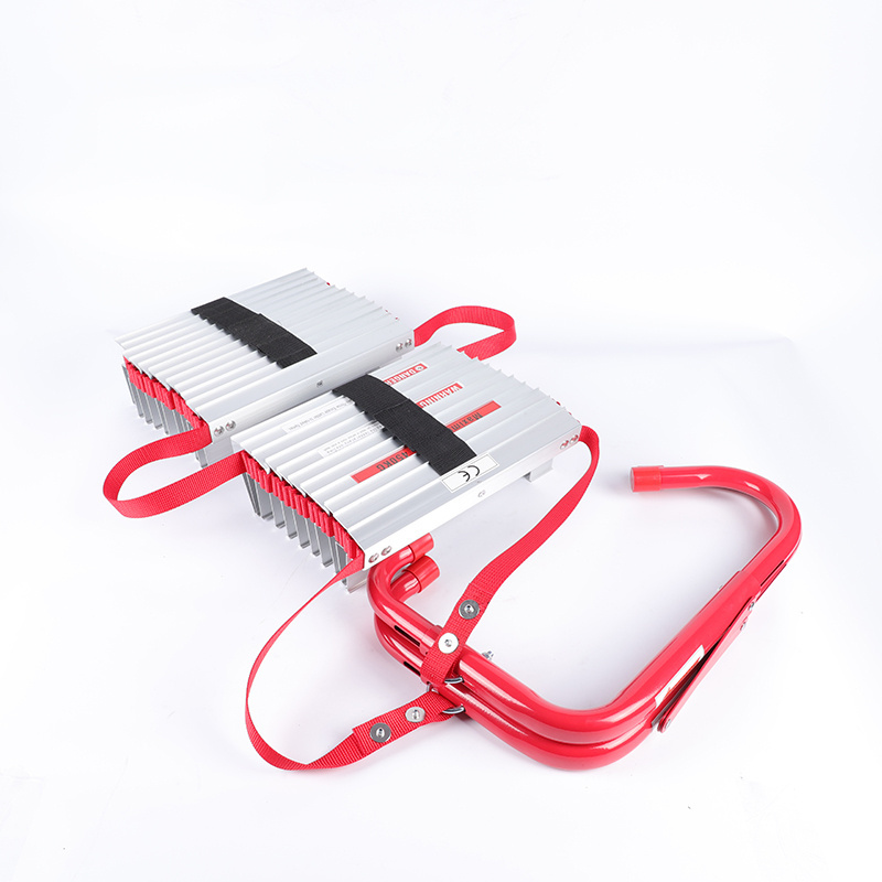 Aluminum Fire Safety Ladder Retractable Emergency Window Telescopic Balcony Fire Escape Ladder for Apartments