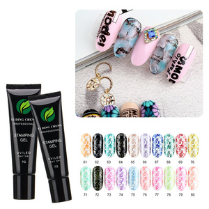 OEM/ODM Gel Polish UV Nail Semipermanet Ultraviolet Gel MOQ 1KG Stamping Gel in Tube Patterns Making Materials