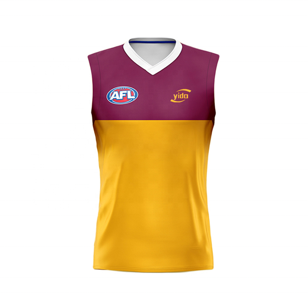 Guangzhou China Supplier Design Your Own Custom-Made Australian Football League Jersey Sleeveless