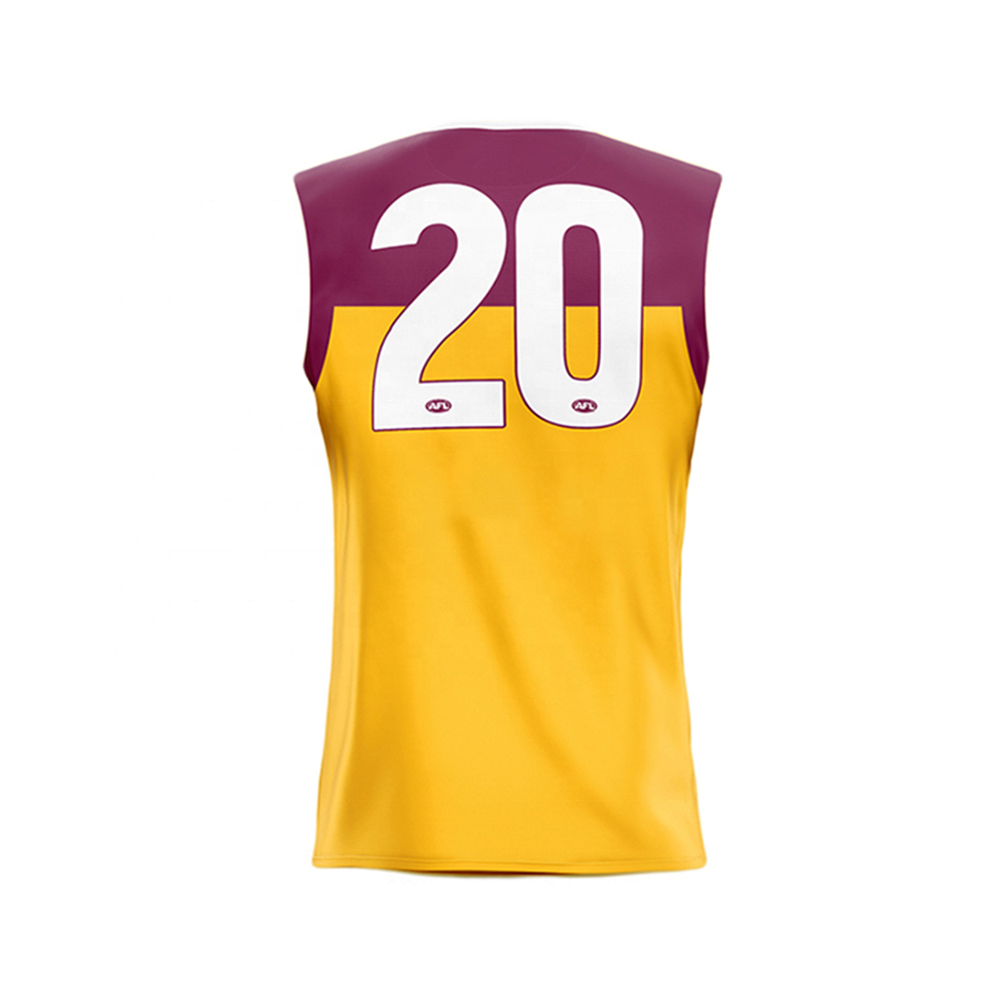 Guangzhou China Supplier Design Your Own Custom-Made Australian Football League Jersey Sleeveless