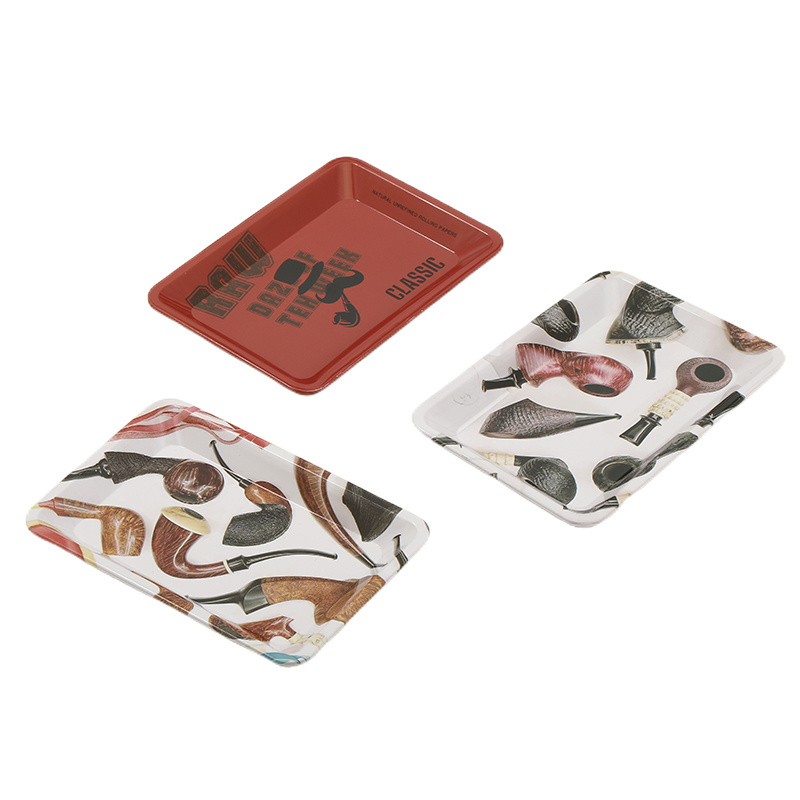 Yidou Factory Wholesale Custom Metal Serving Tray Tobacco Smoking Tray Tin Rolling Tray