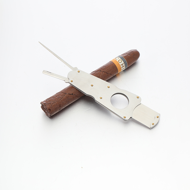 New Dual-Purpose Cigar knife Cigar Scissors Cigar cutter Bottle opener Pipe Tobacco Knife