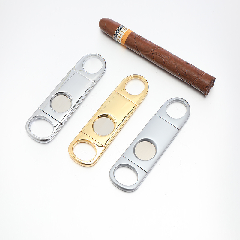 Personalized Cigar Accessories Stainless Steel Double Blade V Cut Cigar Scissors Cutter Gift Sets