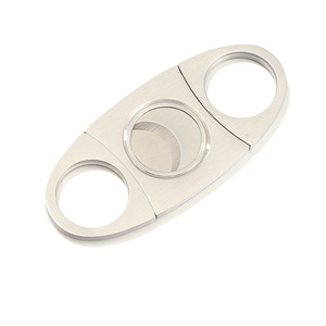 Cigar Accessories Stainless Steel Sharp V Cut Cigar Cutter Customized Logo Metal Durable Cigar Cutter