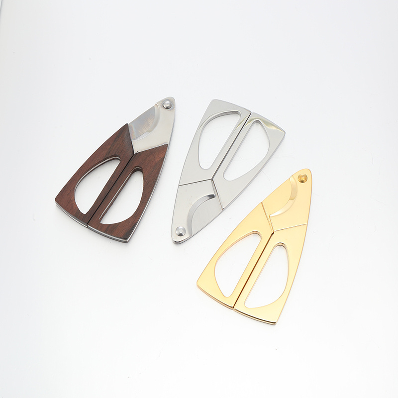 Gold Triangle Cigar knife Butterfly Stainless Steel Cigar Scissors Portable Cuban Cigar Punch and Cutter