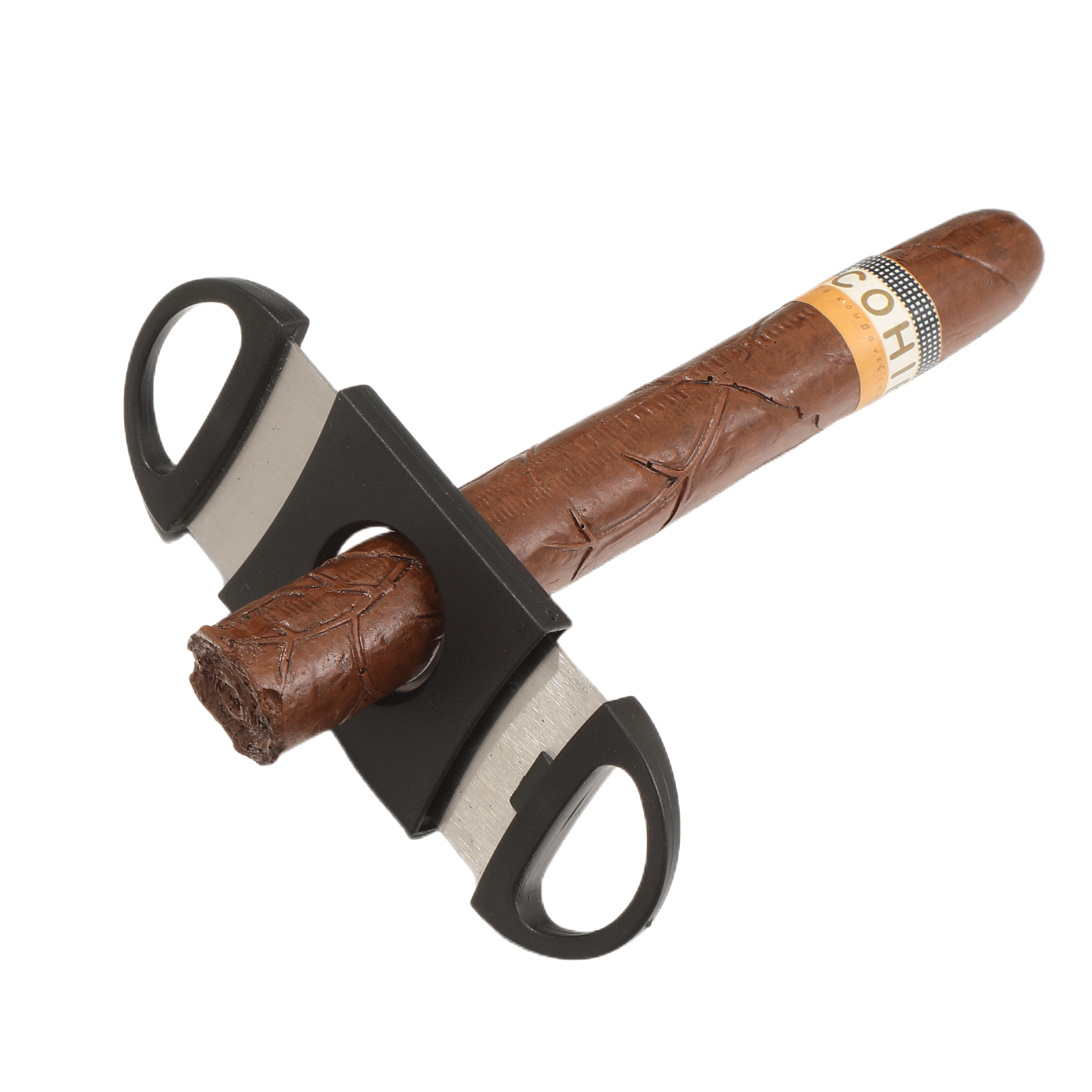 Black Cigar Cutter Mini Portable Cigar Knife Stainless Steel Cigarette Cutter