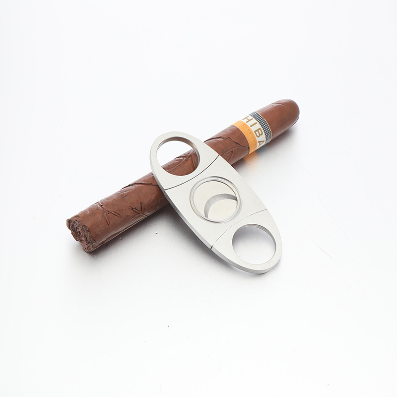 2023 Hot Sell Portable Stainless Steel Cigar Accessories Double Blade Cigar Cutter Cigar Scissors