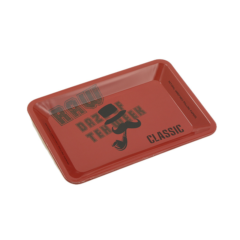 Yidou Factory Wholesale Custom Metal Serving Tray Tobacco Smoking Tray Tin Rolling Tray