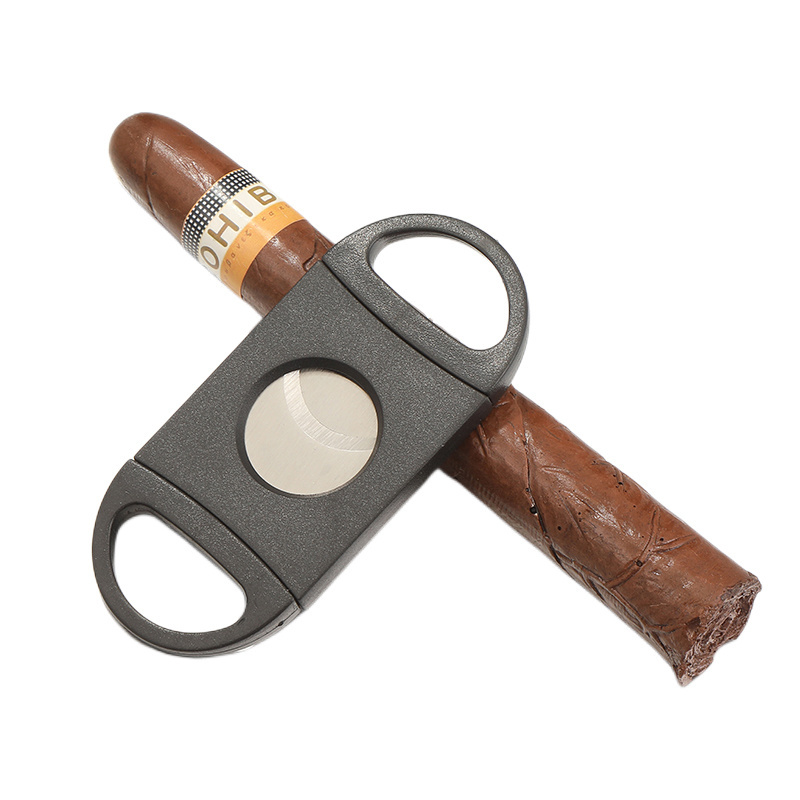 Black Cigar Cutter Mini Portable Cigar Knife Stainless Steel Cigarette Cutter