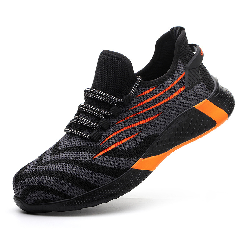 2023 Steel Toe Lightweight Breathable Comfortable Safety Sneakers Anti-Puncture Indestructible Construction for safety men shoes