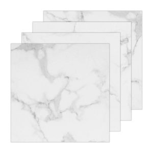 White Peel and Stick Floor Tile Marble 12X12 Inch Waterproof Vinyl Floor Stickers Tile for Kitchen Flooring Walls Bedroom