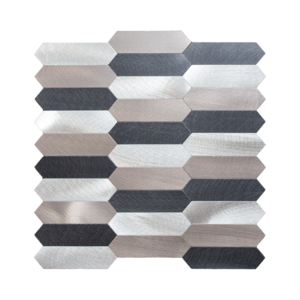 Modern style peel-and-stick-tile metallic 3d metal mosaic tile sticker