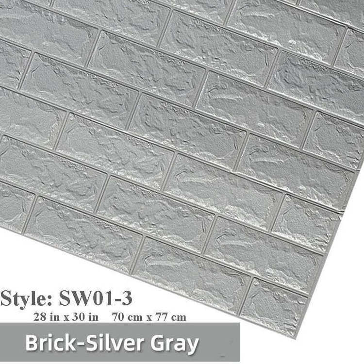 Peel and Stick 3D Wall Panels for Interior Wall Decor, White Brick Wallpaper