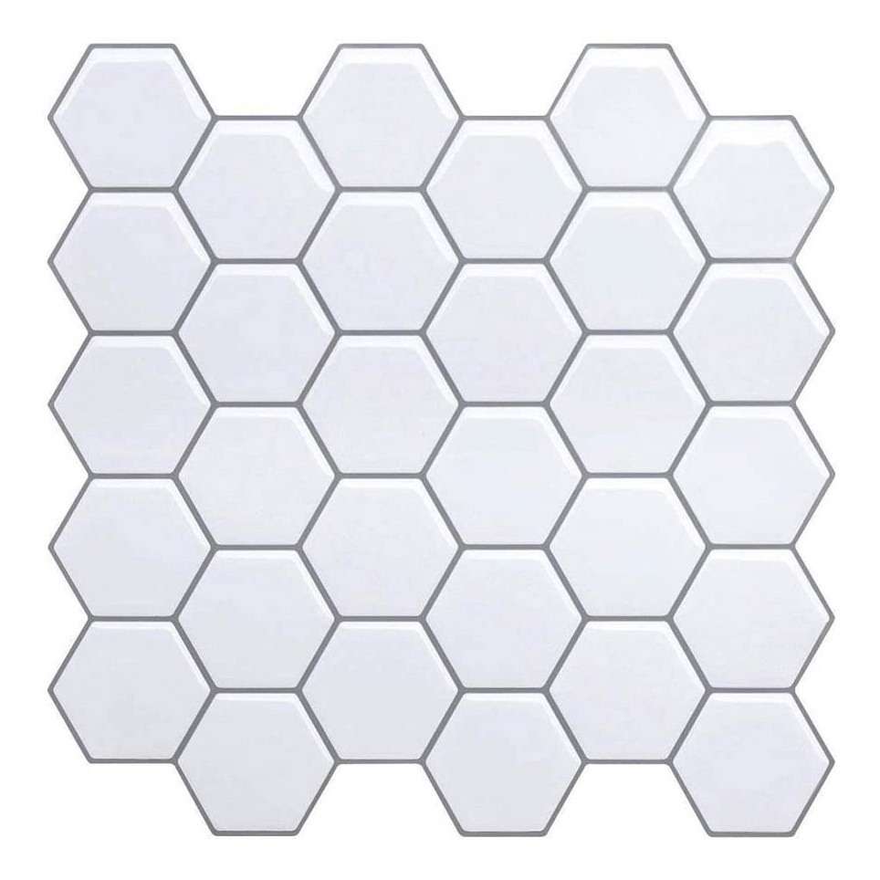 Cheap 3D waterproof wall tiles indoor adhesive wallpaper hexagon tile