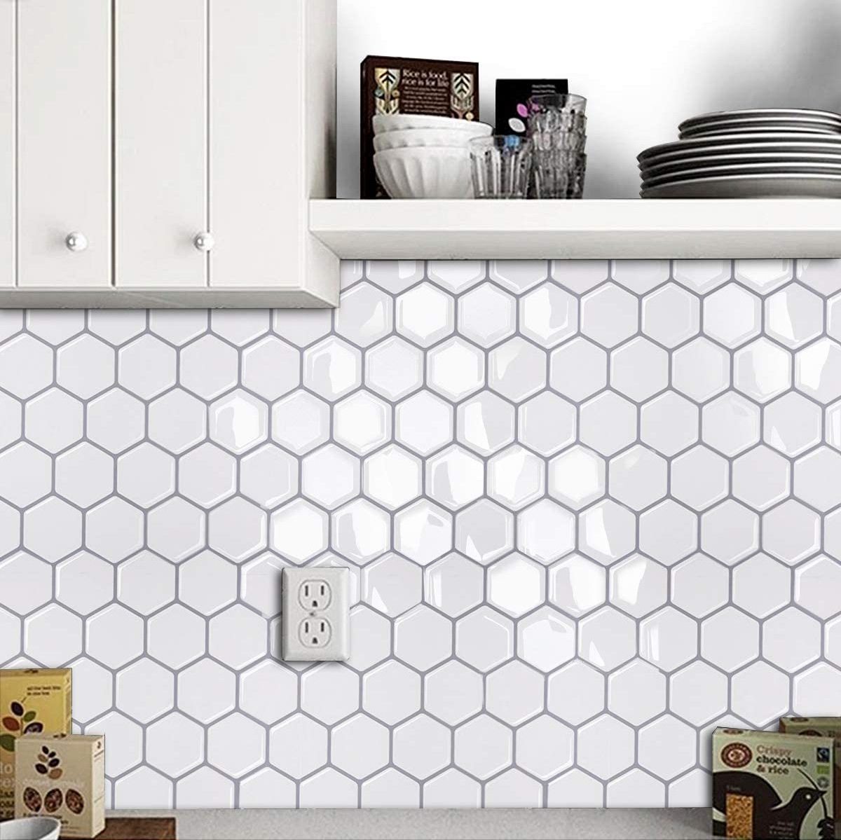 Cheap Price Bathroom Kitchen Self Adhesive Faux Ceramics Wall Tiles, Light Weight Peel and Stick Tiles Backsplash