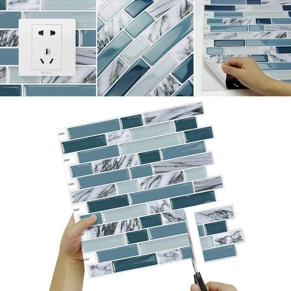 Hot Sale White Brick Peel and Stick Tile, 3D Wall Tiles Stickers Backsplash for Kitchen Bathroom