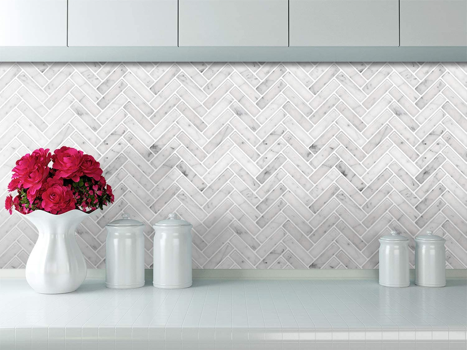 Removable waterproof backsplash peel and stick wall tiles self adhesive floor tiles 3d DIY wallpaper