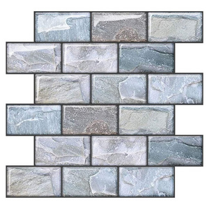 China factory wholesale vinyl marble stone 3d wall panel interior 3d wallpaper peel and stick tiles sticker for kitchen bathroom