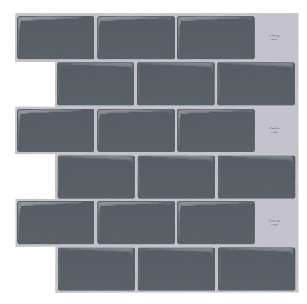 Dark Grey Crystal 3d Brick Wallpaper Self Adhesive Peel and Stick Backsplash Wallpaper 3d Easy to Apply For Bathroom