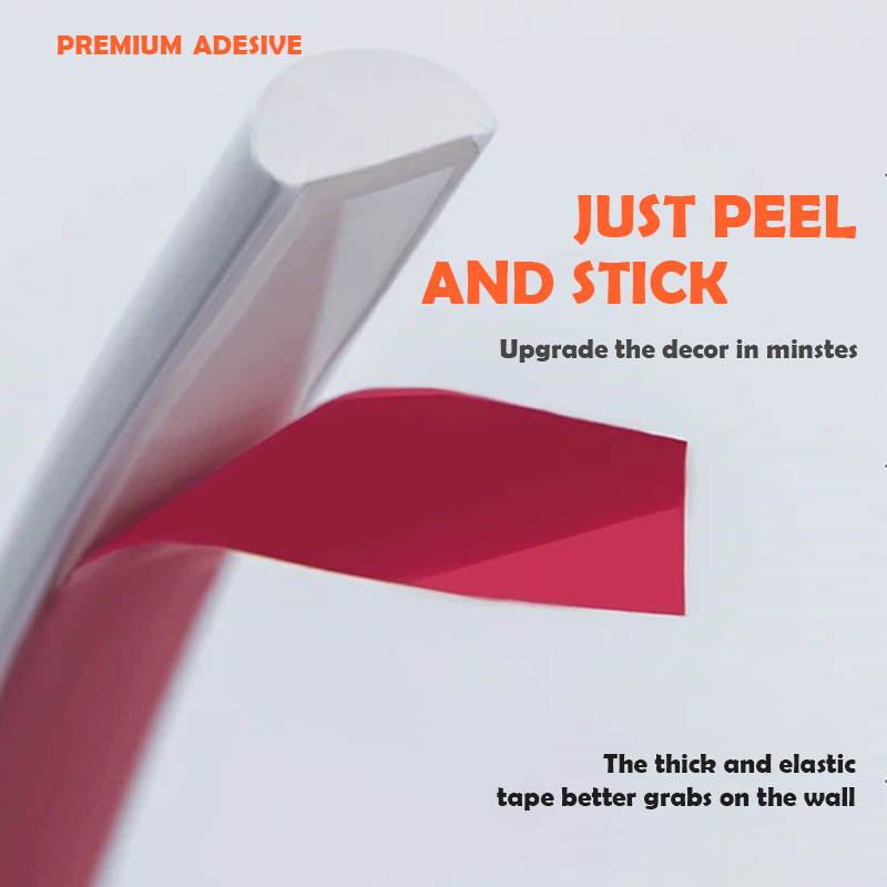 Self-Adhesive Wall Trim for Corner Decor,Flexible Peel and Stick Trim Molding for Backsplash Tile Edge