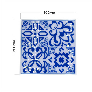 12 inch blue and white porcelain pattern wall tiles suitable for kitchen and bathroom