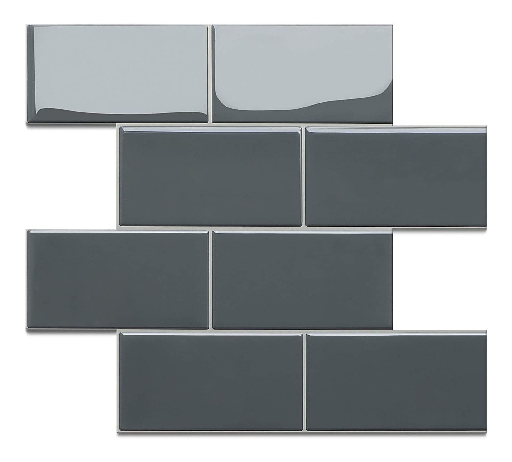 cheap price 2.5mm thicker 3d black brick peel and stick tiles, 3d wall tiles subway tile for kitchen bathroom