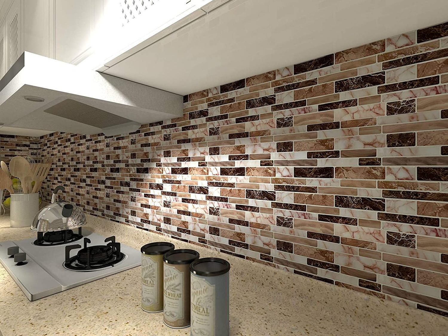 china wholesale thicker 2.5mm 3d peel and stick tiles backsplash kitchen tiles self adhesive 3d wall tiles