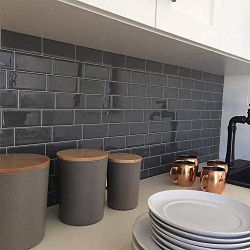 Kitchen stick and peel vinyl tiles back splash for home use