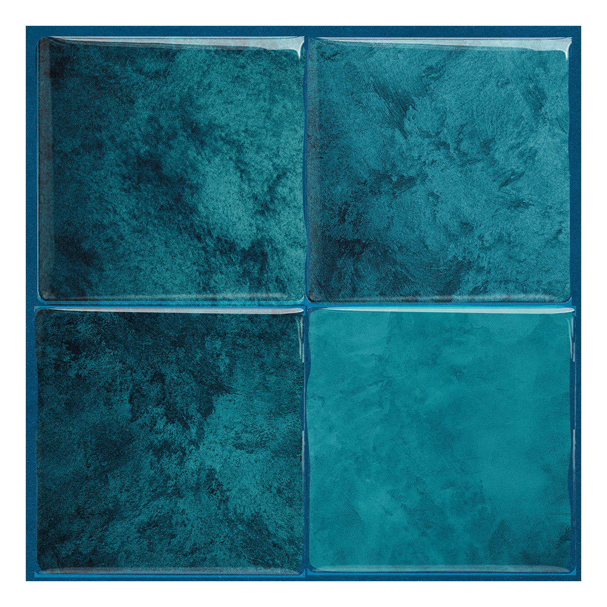 Art blue stick on wall tiles epoxy resin peel and stick backsplash bedroom wall tile