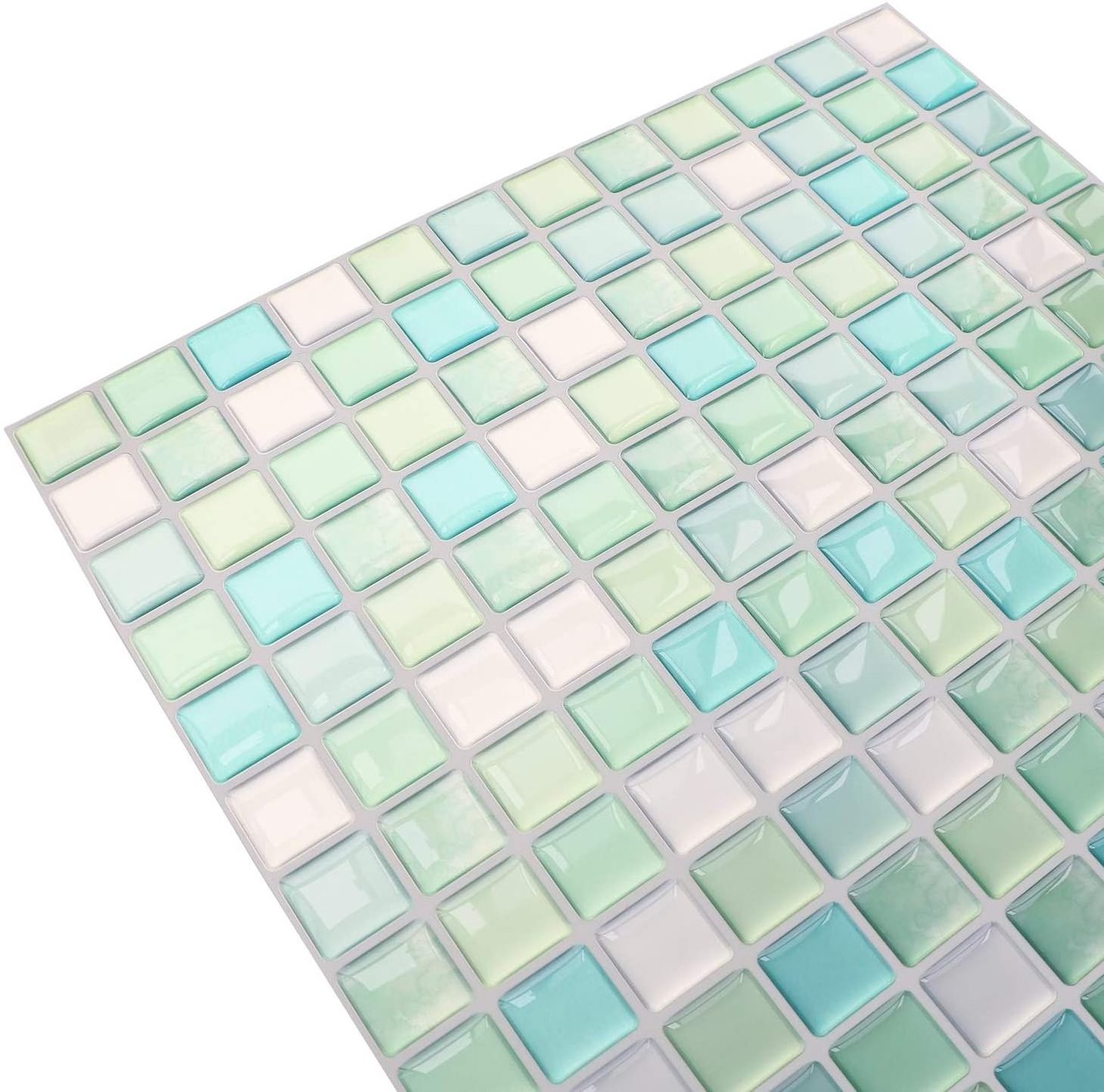 Decorative Wall Tile 3D Peel and Stick Self Adhesive Backsplash Mosaic Tile for Bathroom Kitchen