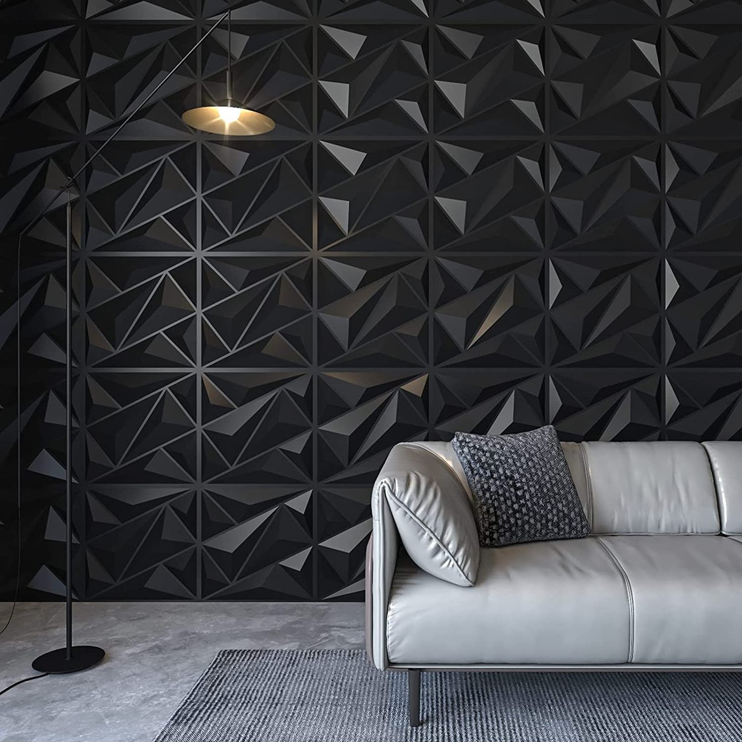 Factory new types of wall materials 3d pvc panel textured soundproof wall panels