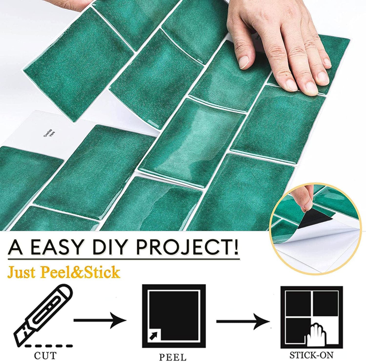 smart tiles peel and stick backsplash 3d wall tile for kitchen and bathroom