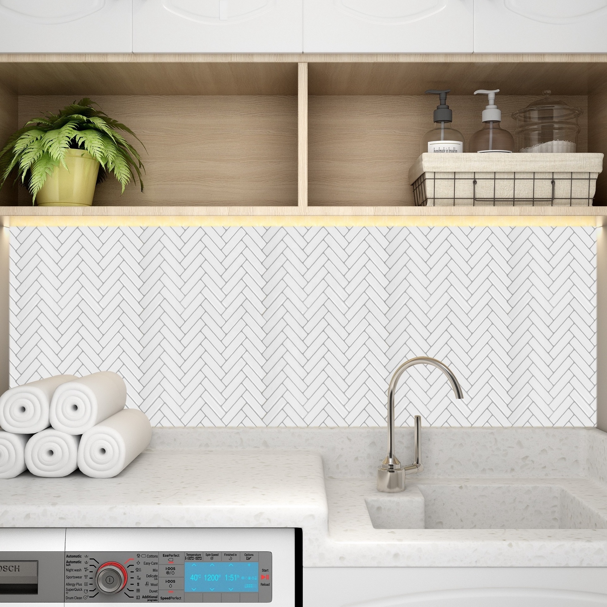 Removable waterproof backsplash peel and stick wall tiles self adhesive floor tiles 3d DIY wallpaper