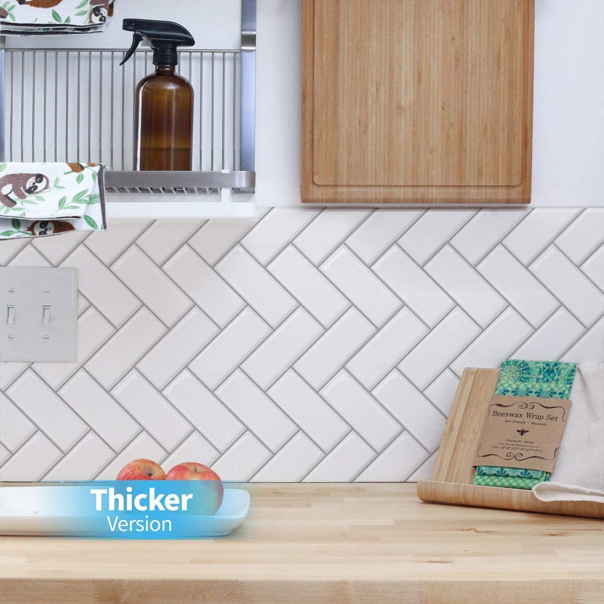 Herringbone 4d backsplash tiles peel and stick kitchen 3d wallpaper