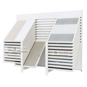 New technology ceramic tile inclined metal frame wood floor artificial stone marble sample rack granite stone display rack