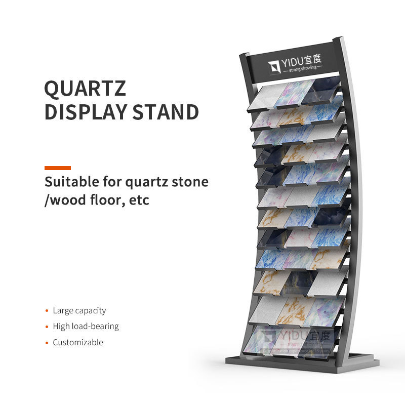 Factory wholesale stone marble sample  showroom flooring stand tower tile granite quartz stone display rack