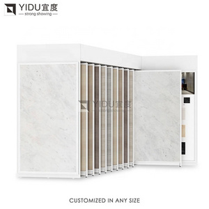 Mamfacturer Sliding shelves for tiles wall tile stand tower wall rack mosaic ceramic tile display stand