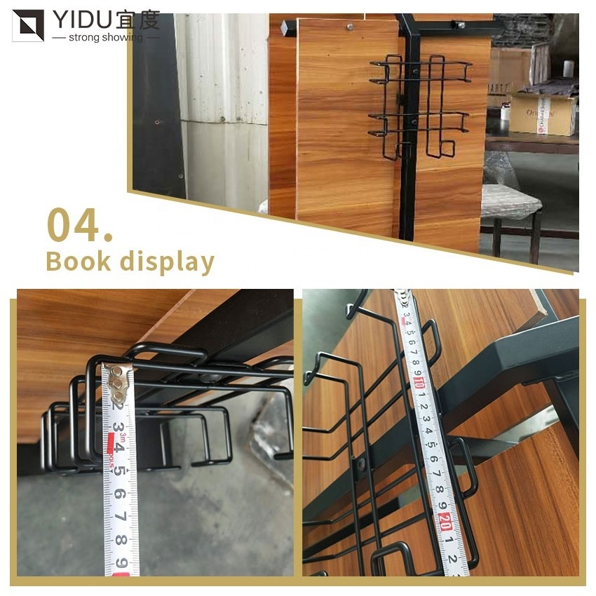 Modern Factory Wooden Parquet Oak Deck Hard Wood Custom Portable Sample Metal Display Rack Stand For Hanging Items